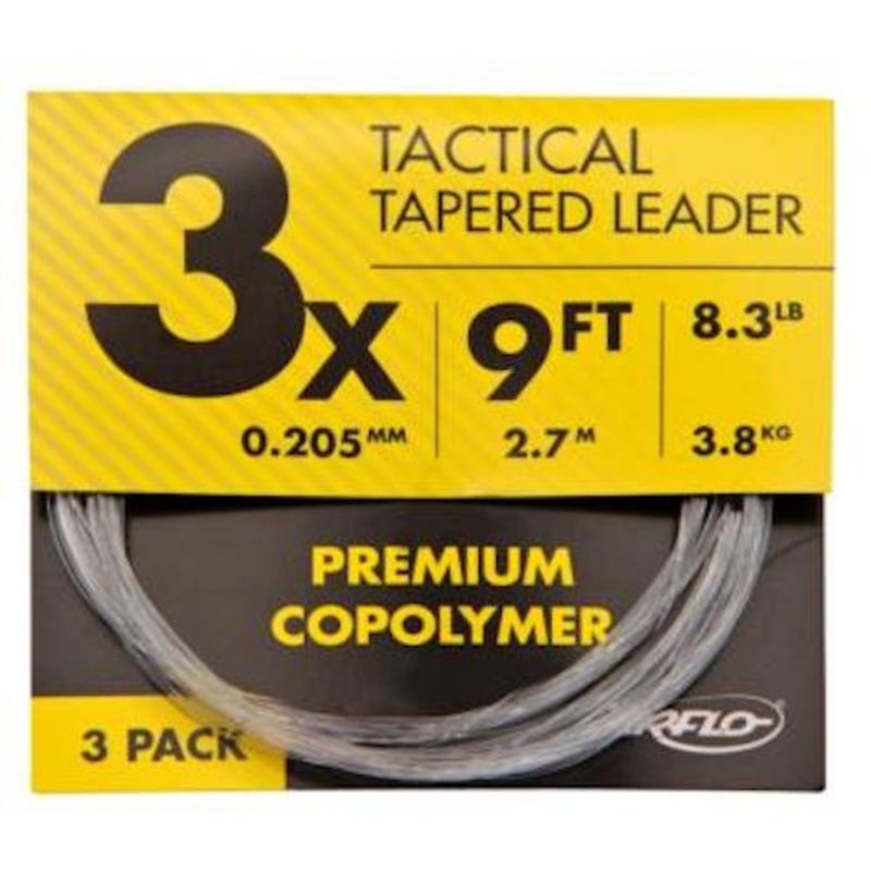AirFlo Tactical Tapered Mono Leader 3 Pack 0X