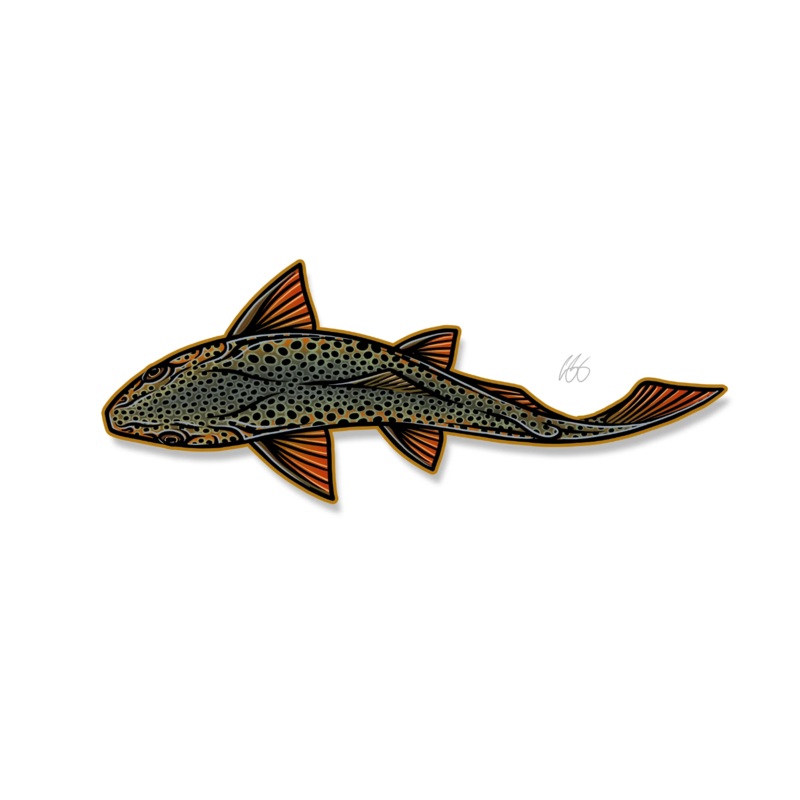 Casey Underwood Swimming Brown Decal Sticker