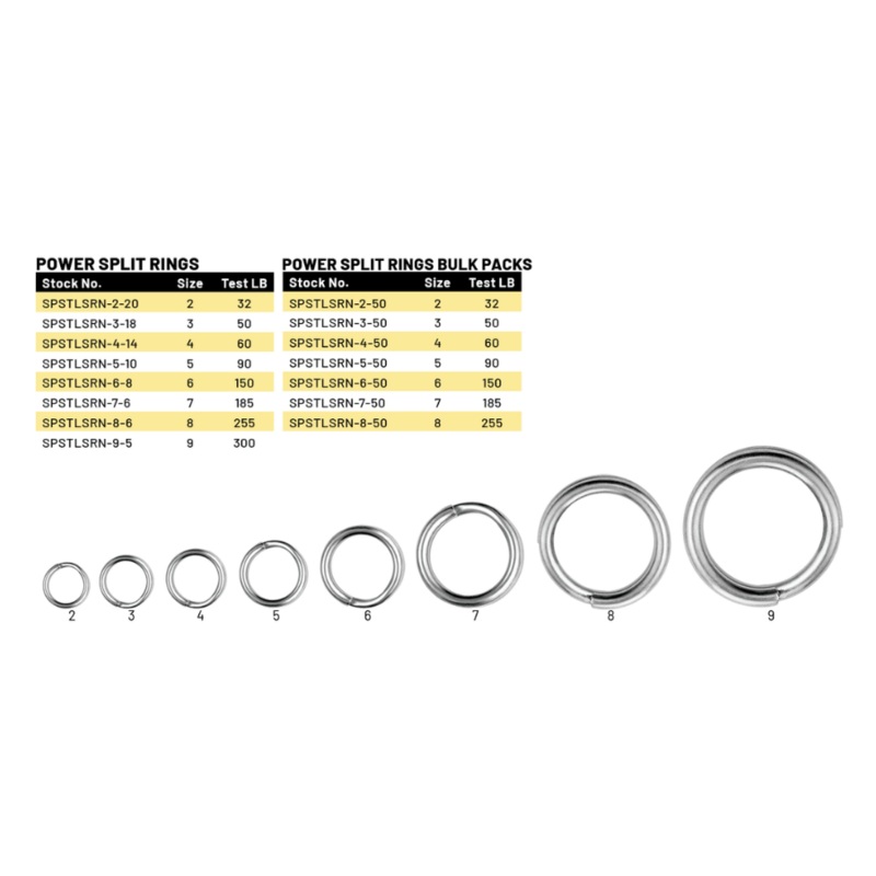 SPRO POWER SPLIT RING sz4 60lb (14pk)