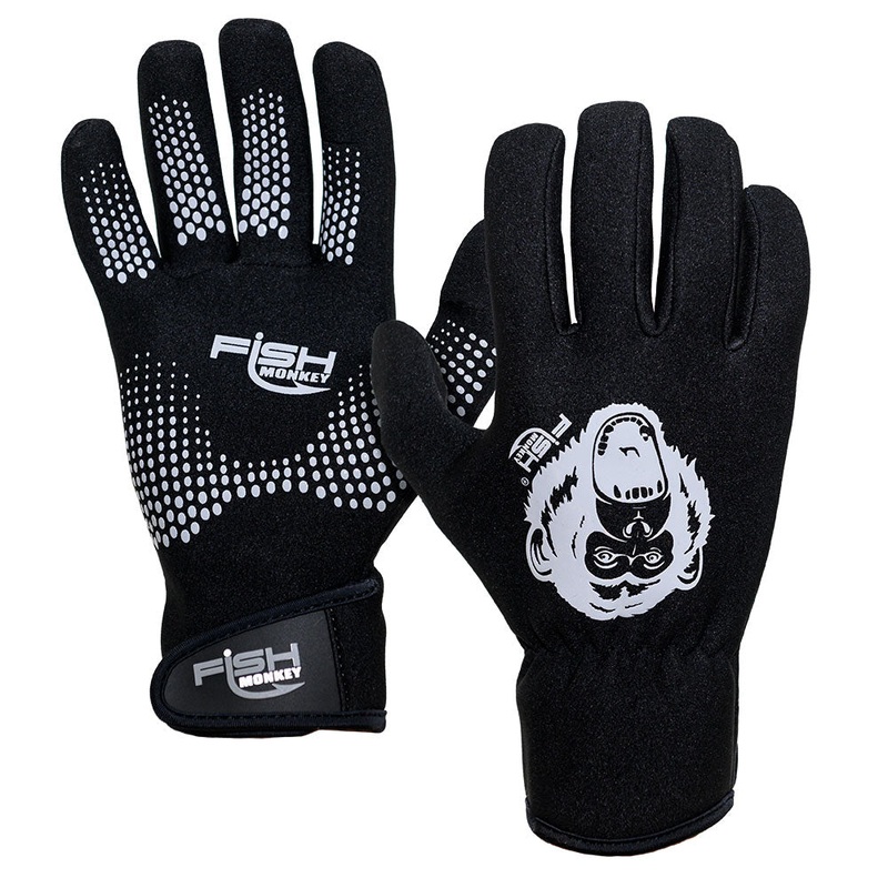 Fish Monkey The Blocker Neoprene Fishing Gloves Black Small