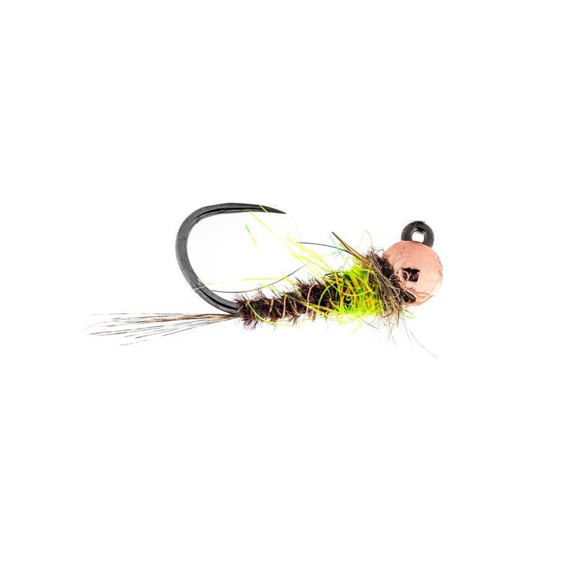 Fulling Mill Hot Spot Pheasant Tail Jig – Chartreuse (3-Pack) 14