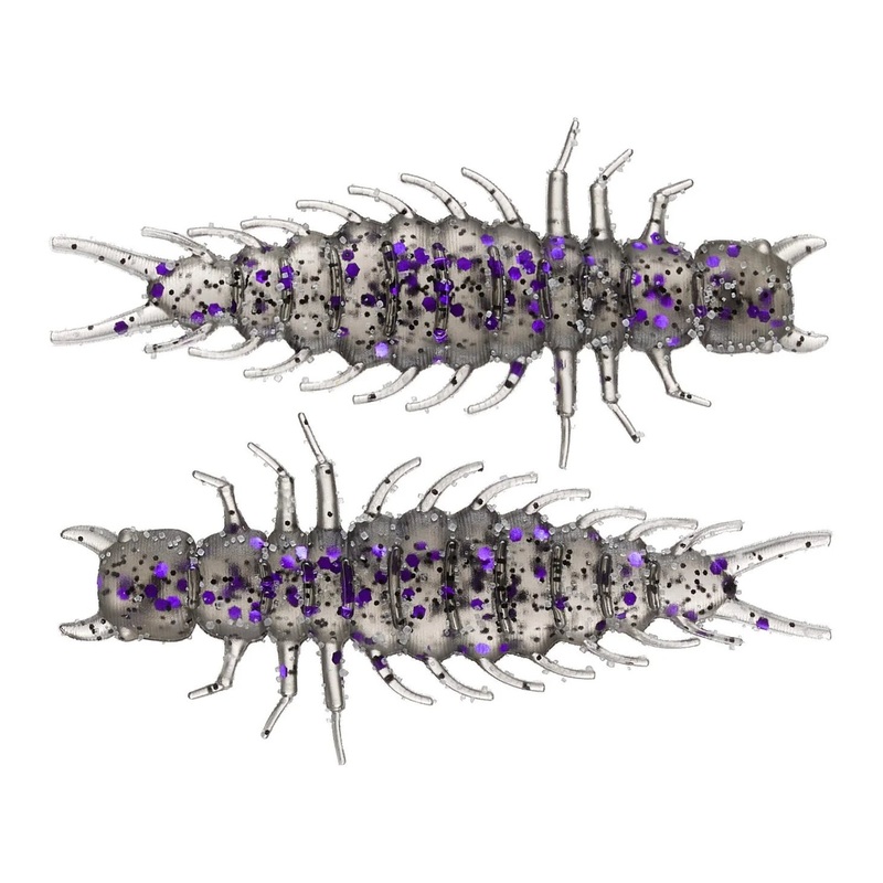 Great Lakes Finesse Juicy Hellgrammite 2.4″ 8pk Smoke clear purple