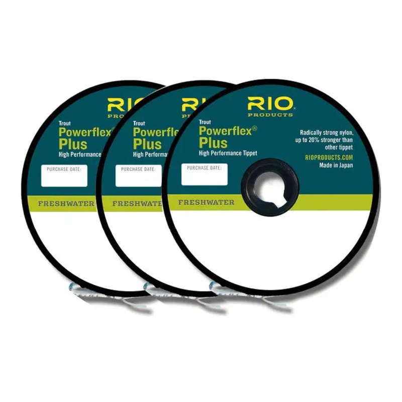 RIO POWERFLEX PLUS TIPPET 3-PACK 0x-2x