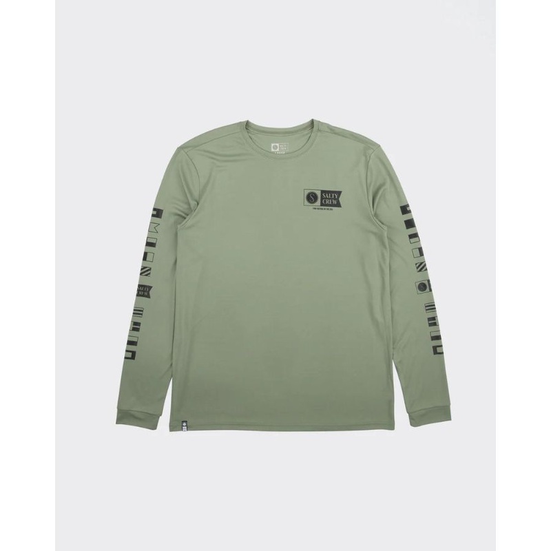 SALTY CREW ALPHA L/S SUNSHIRT SAGE S