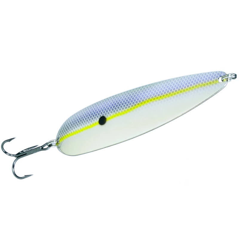 Strike King Sexy Spoon Flutter Spoon Chartreuse Shad 4 inch – 4/5 oz