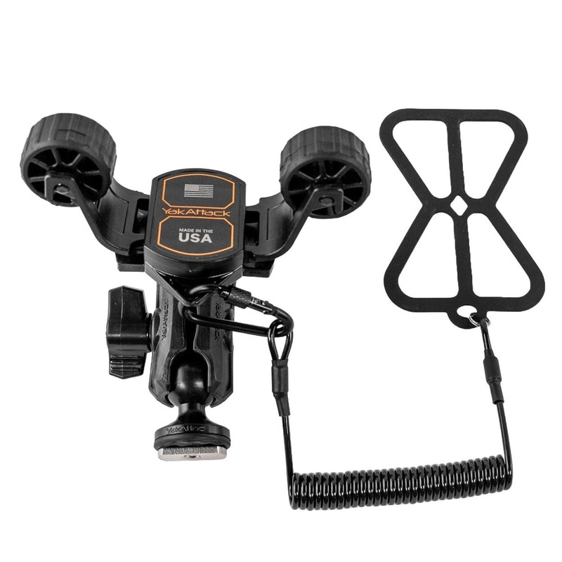 YakAttack RotoGrip Phone Holder with 1″ Screwball Track Mount