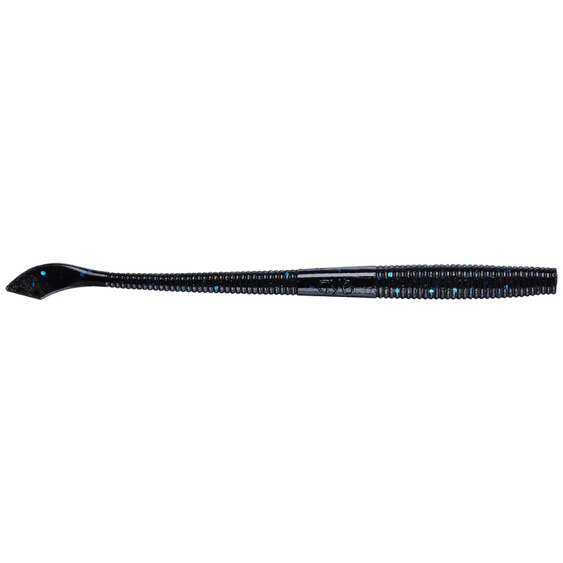 Yamamoto Kut Tail Worm (5, 10 or 20 Pk) 4″ Green Pumpkin Black Flake