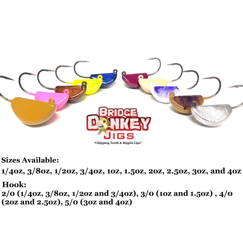 Bridge Donkey Jigs Sheepshead and Tog jig 1/4oz (3 Pack) Authentic Fiddler