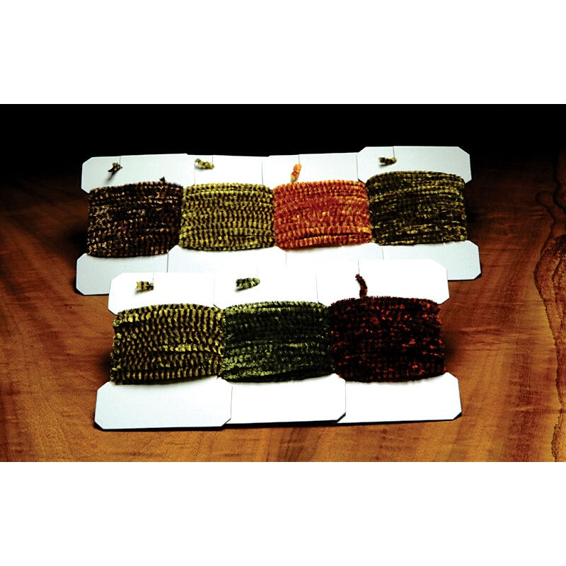 Hareline Variegated Chenille Black/Brown