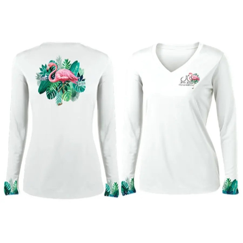 JESSIE JESSUP PERFORMANCE L/S FLAMINGO WHITE L