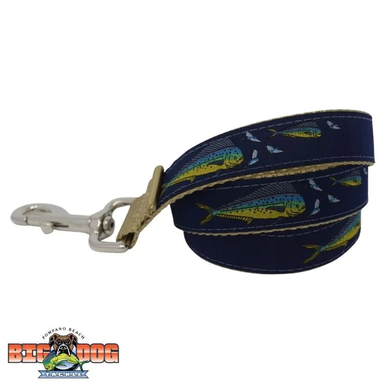 DOG LEASH NYLON MAHI FLYING FISH NAVY / SAND 4ft