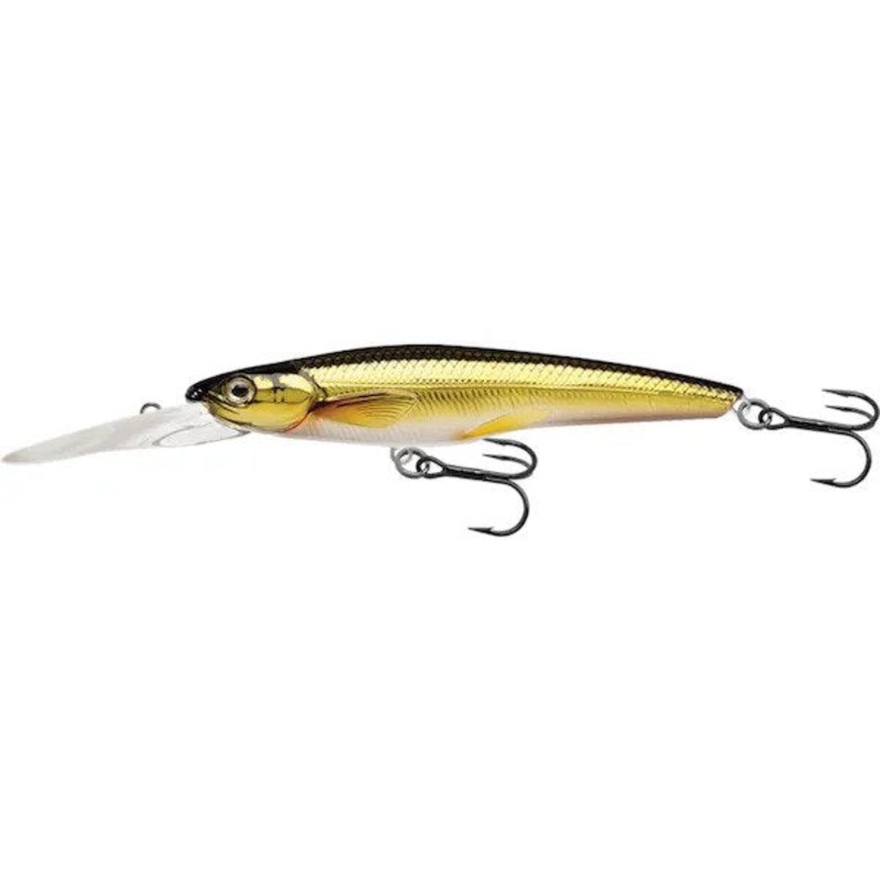 LiveTarget Rainbow Smelt Jerkbait Gold/Black 4 1/2″