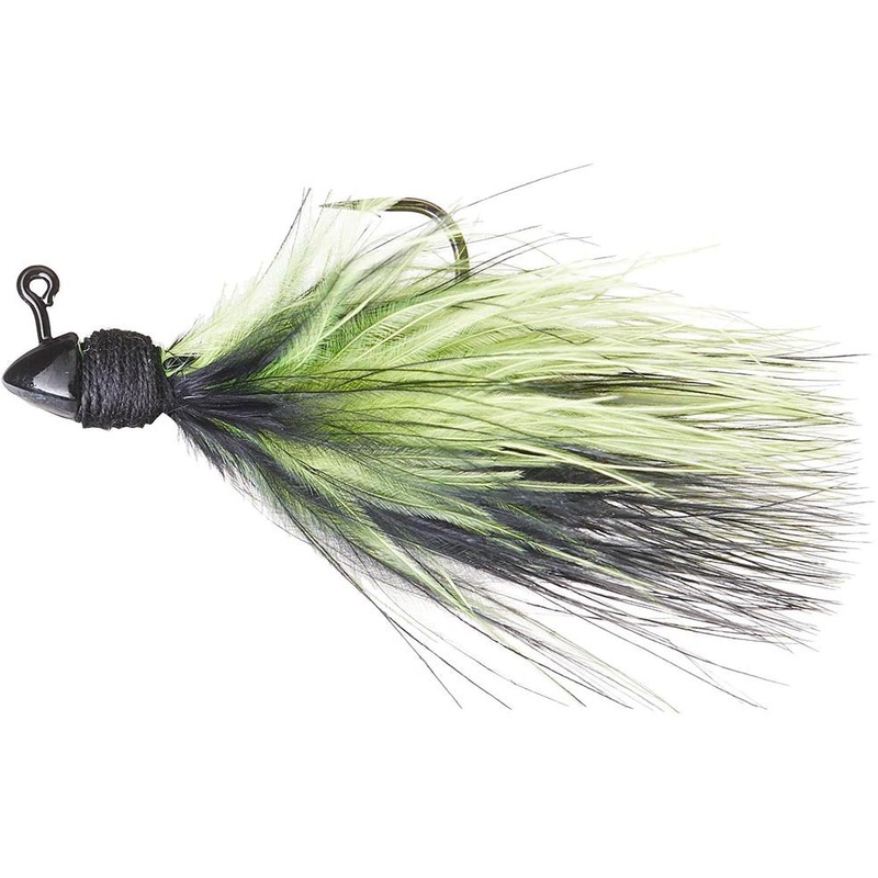 Strike King Tour Grade Hair Jig – 2 Pack Black Chartreuse 1/16 oz – 2 pack