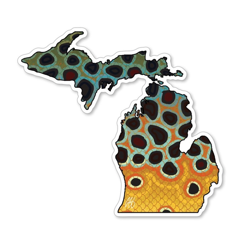 Casey Underwood Michigan Brown Trout Decal Sticker