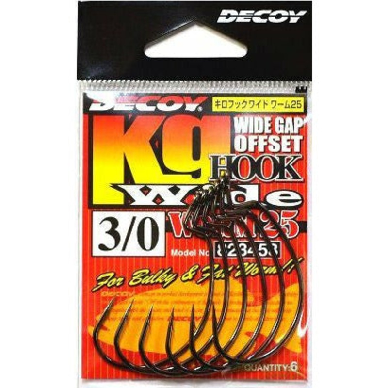 DECOY WORM25 KG HOOK WIDE Size 2/0