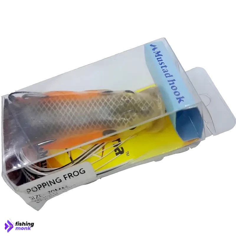 Lucana Popping Frog  Cover Damage | 70mm | 18g Black Grid Orange