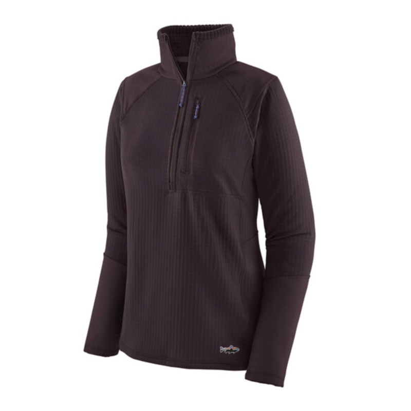 Patagonia Women’s Long-Sleeved R1 Fitz Roy Trout 1/4-Zip – Obsidian Plum X-Small