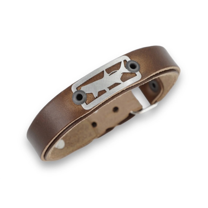 Sight Line Provisions Tarpon Skinny Brown Bracelet