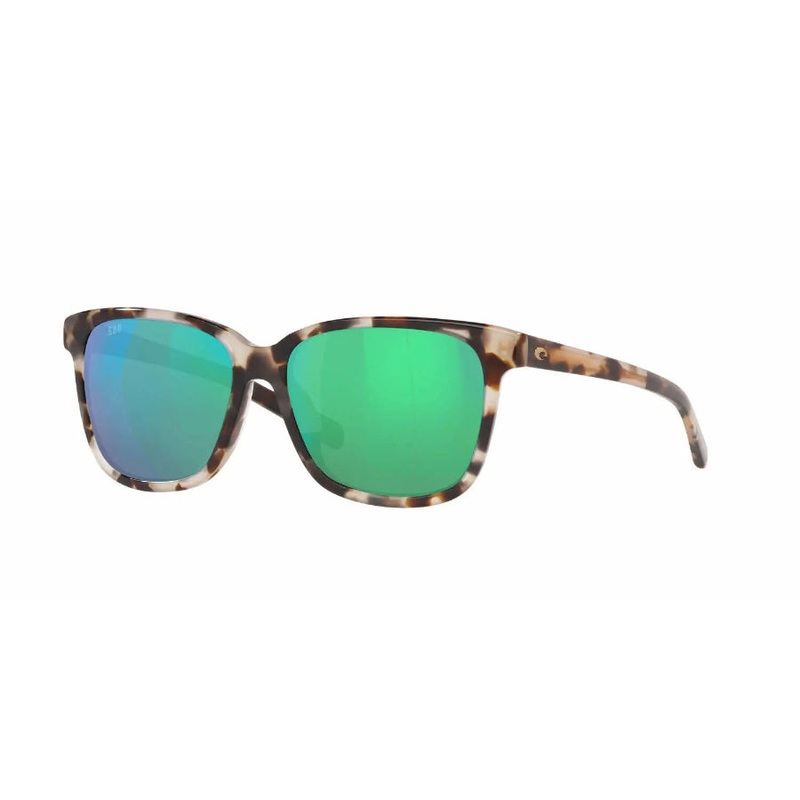 COSTA MAY POLARIZED SUNGLASSES SHINY TIGER COWRIE GREEN MIRROR GLASS (580G)