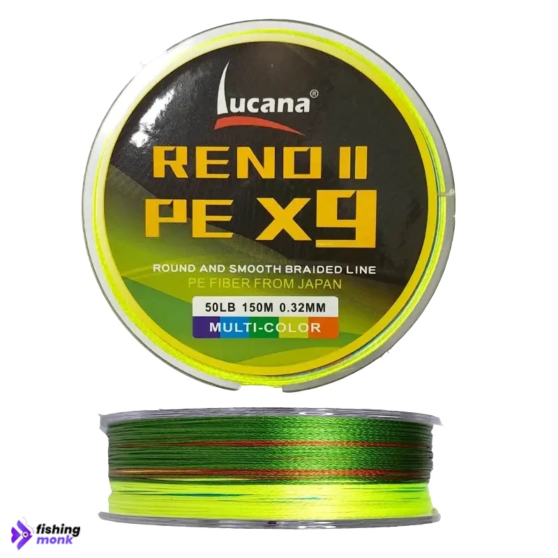 Lucana Reno II PE X9 Braid Line 150M 0.28 mm / 40 LB Yellow