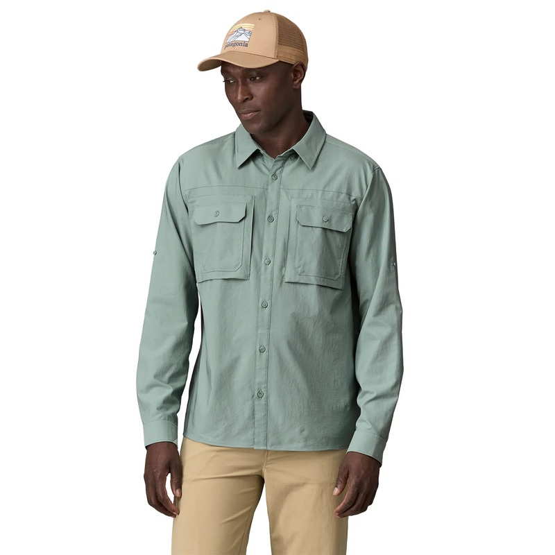 Patagonia M’s L/S Self Guided Sun Shirt Thermal Blue / TMBL XS