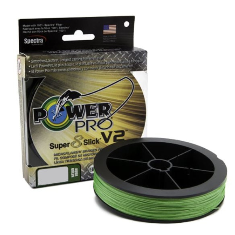 Power Pro Super8Slick V2 Aqua Green Braided Line 8 pound 300 yards