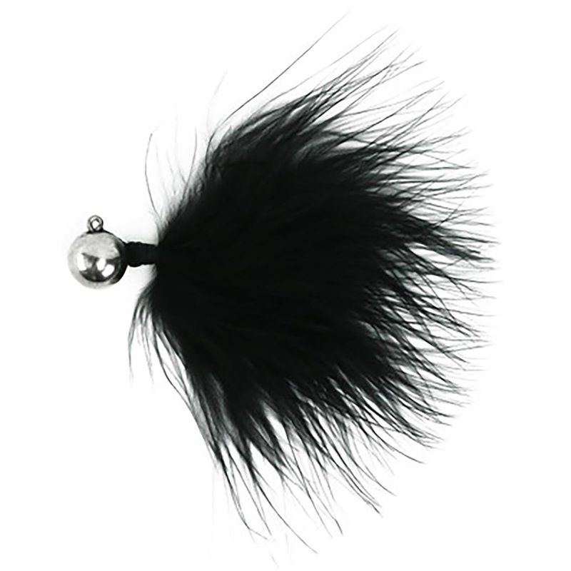 Queen Tackle Tungsten LS Ping Hair Jigs – 2 Pack Black 1/16 oz – 2 pack