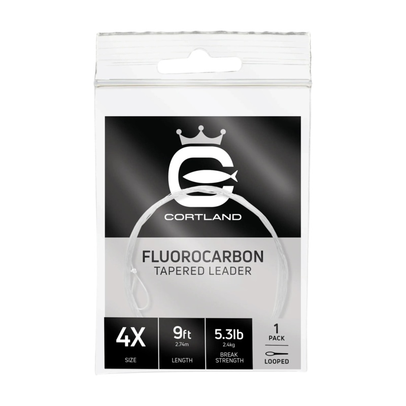 9ft Fluorocarbon Tapered Fly Leaders 9 ft. 0X – 12.5 lb.