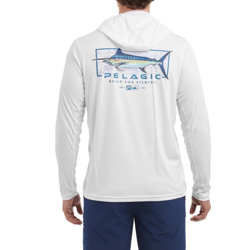 PELAGIC VAPORTEK HOODED MARLIN MINDS 2XL WHITE