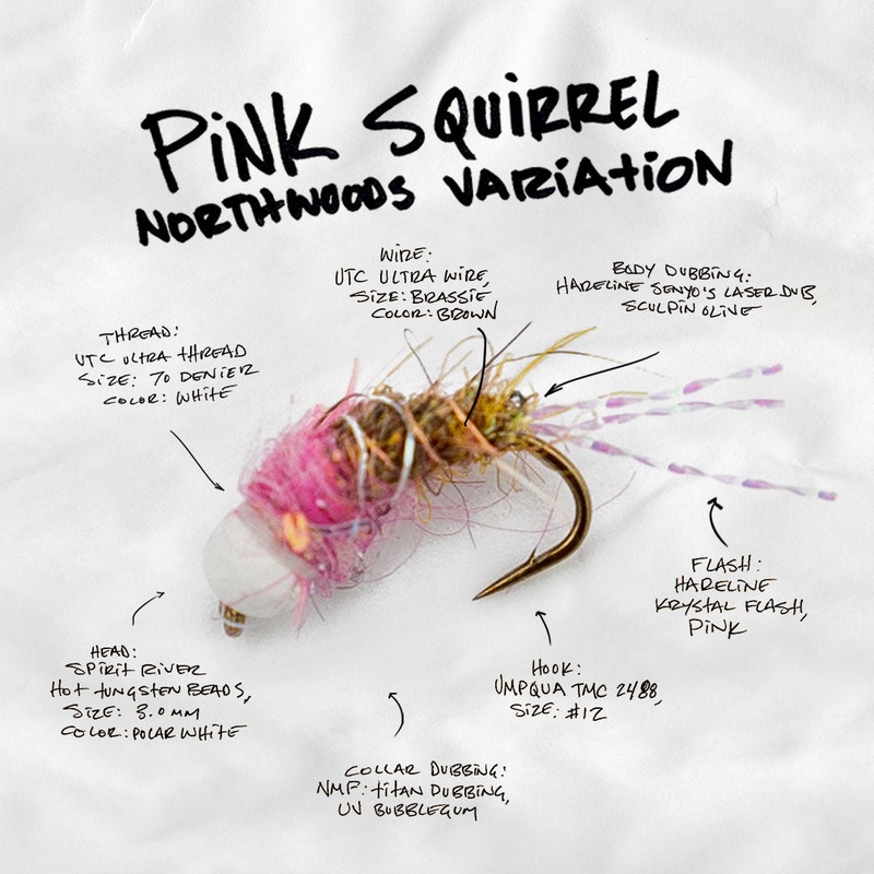 Pink Squirrel Northwoods Variation Fly Tying Kit