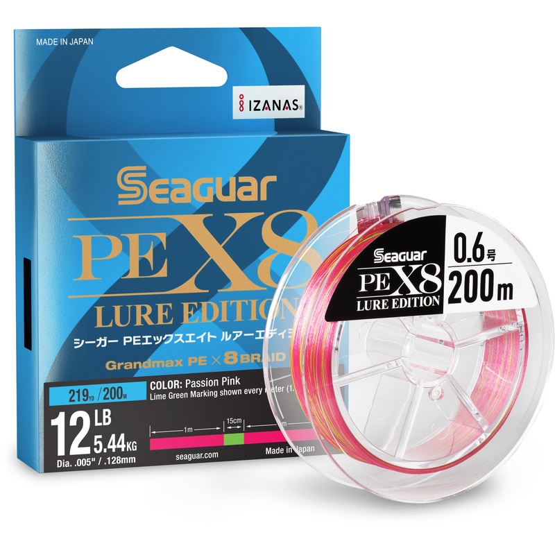 Seaguar JDM PEX8 HI-Vis Braid – 219 Yard Spool 12 pound