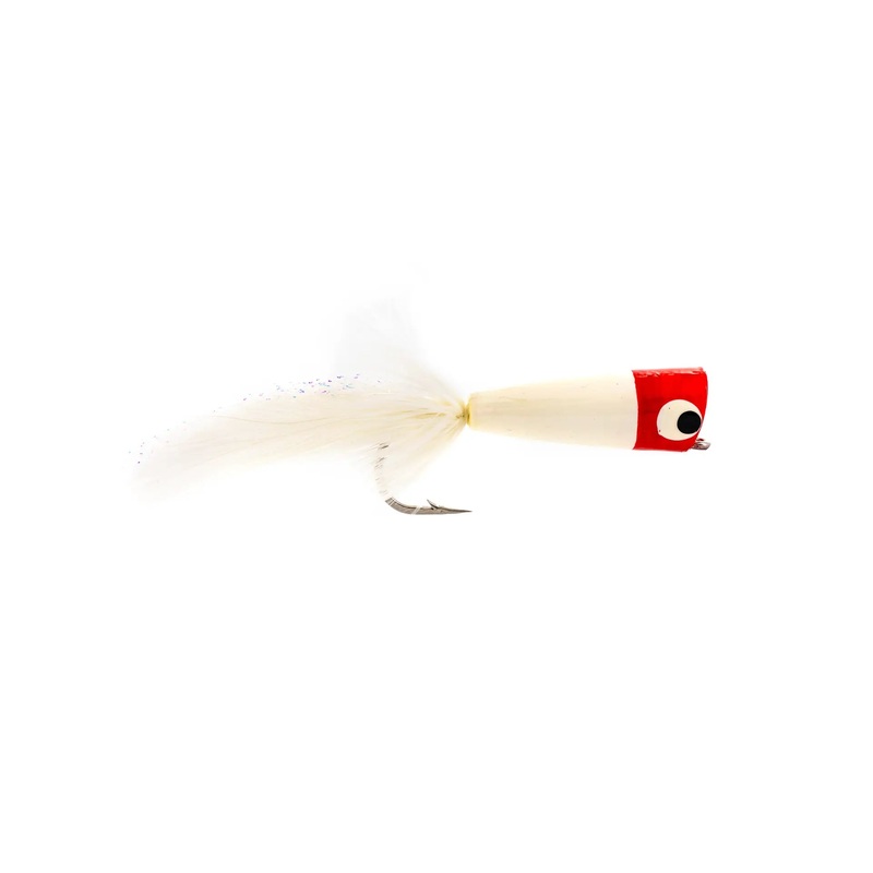 Umpqua Saltwater Popper – Red/White (3-Pack) 2/0 Red/White