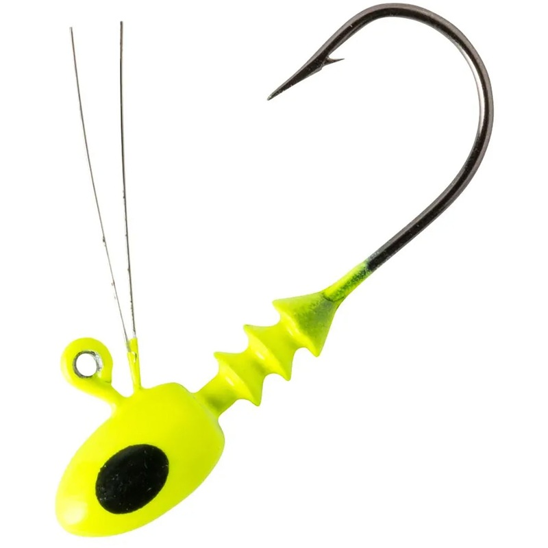 Bobby Garland Brush Off Weedless Jigheads – 10 Pack Chartreuse 1/16 oz – 10 pack
