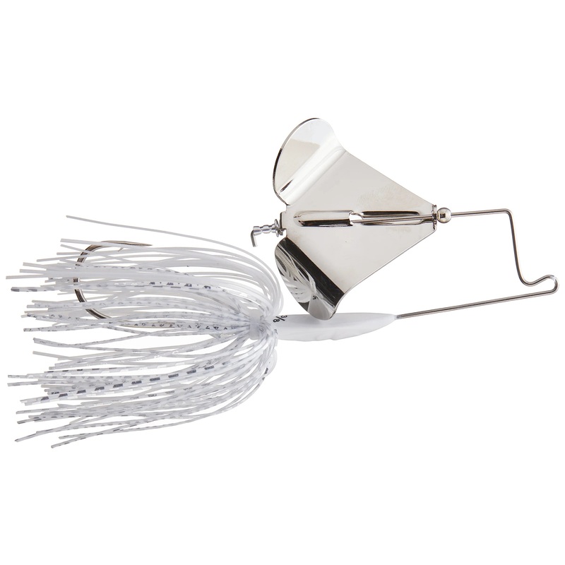 Buckeye Lures Buzzerk Single Bladed Buzzbait 1/2 oz White Nickel Blade