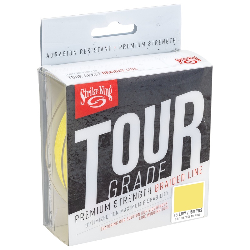 Strike King Tour Grade Braid Yellow Braided Line 8 pound 150 yards