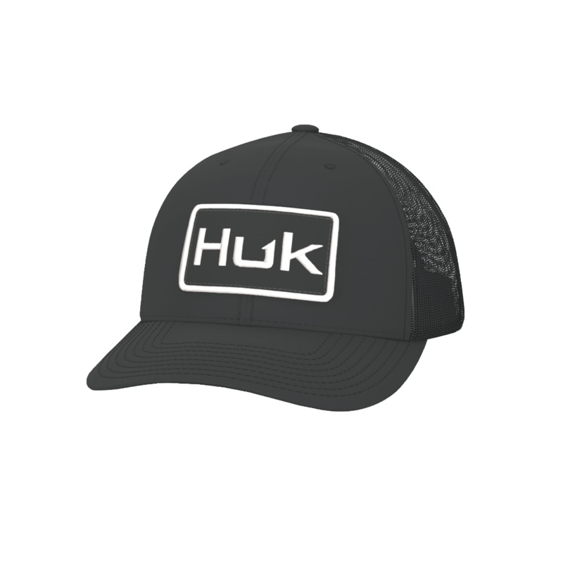 HUK LOGO TRUCKER Black
