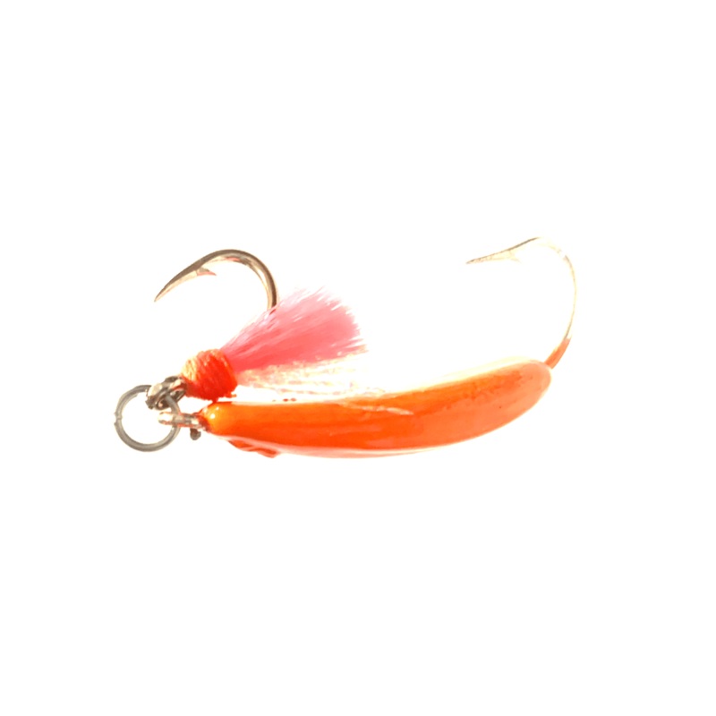 Orange Pompano Jigs with Teasers 1/4oz Orange