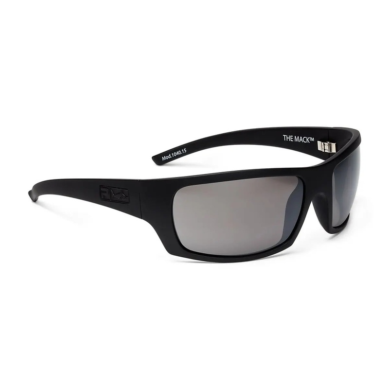 PELAGIC THE MACK POLY POLARIZED SUNGLASSES MATTE BLACK GREY