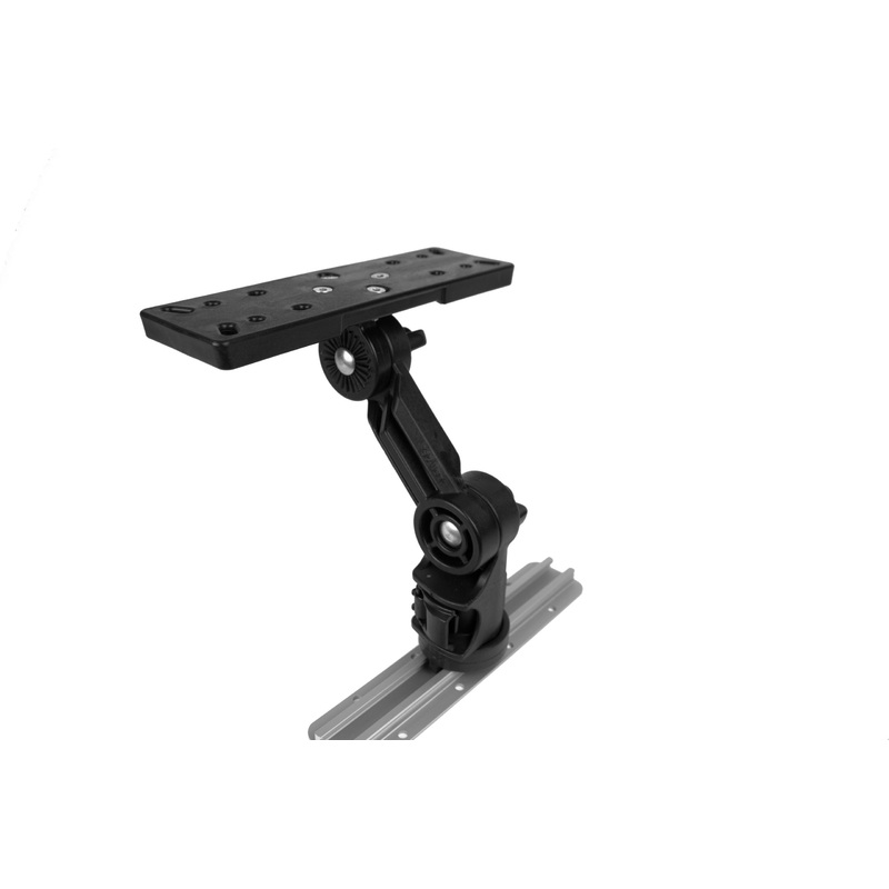 YakAttack Rectangular Fish Finder Mount with Track Mounted LockNLoad Mounting System