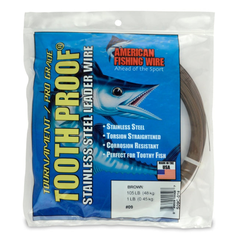 AFW TOOTH PROOF WIRE CAMO BROWN 1LB #09 105LB