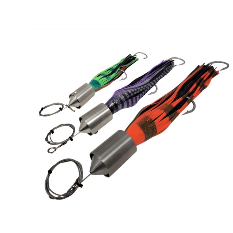 Cowbell Fishing Lures (28oz) 12/0 Hookset Green/Black