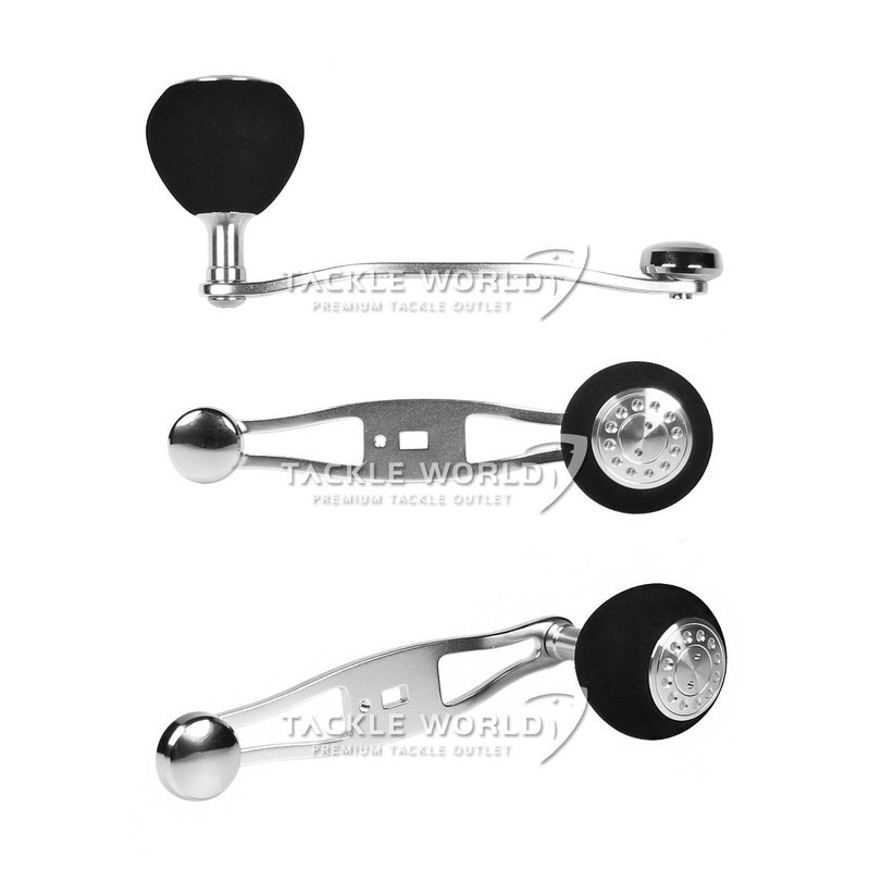 ?? Jigging World – Power Handle for Shimano Small Baitcasting Reels (50% off) Offset Black Arm / EVA 39mm Ball Power Knob