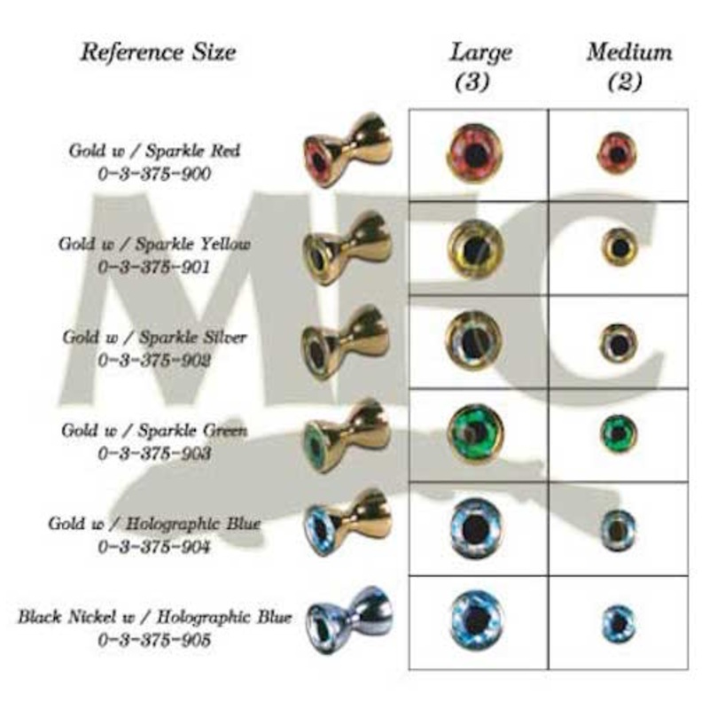 Montana Fly Company Sparkle Dumbbell Eyes Gold/Red M