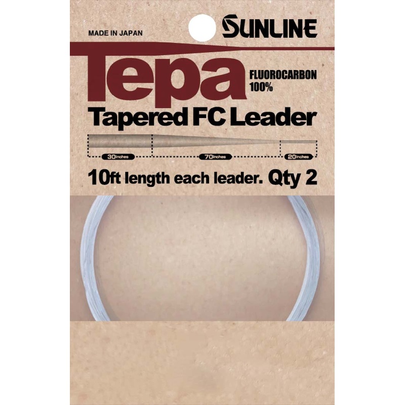 Sunline Tepa Tapered FC Leader 2 Pack 12 Pound To 8 Pound