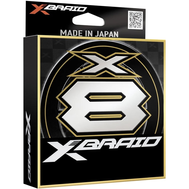 X-Braid X8 Chartreuse Green w/White Markings Braid – 165 Yard Spool Chartreuse Green & White 6 lb