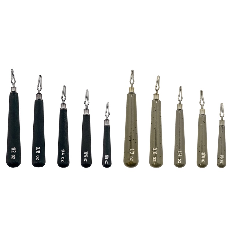 Departure Outdoors Tungsten Skinny – Drop Shot Weights – 5 Pack No-Chip Black 1/8 oz – 5 pack