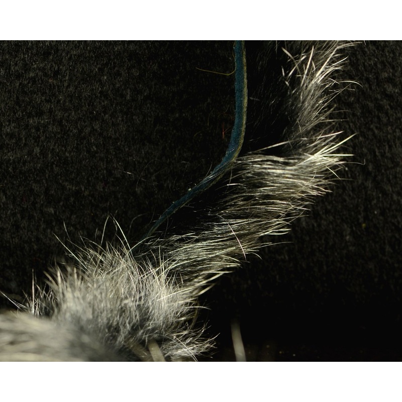 Hareline Shimmer Rabbit Strips Black With Gold Shimmer