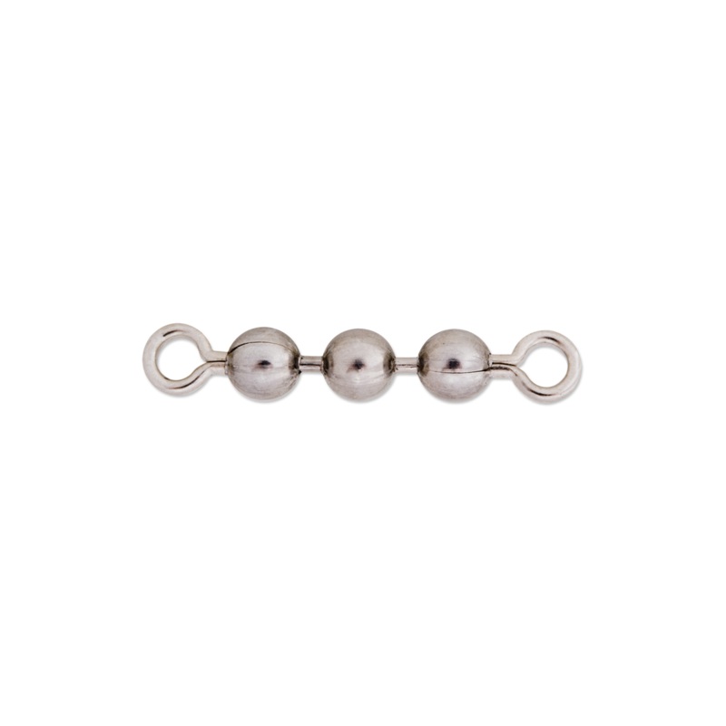 Luhr-Jensen Stainless Steel Swivel Bead Chain 3 Bead 4 pack