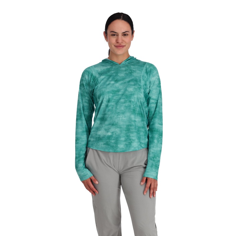 Simms Women’s Challenger Solar Hoody Gulf Blue Daze XS
