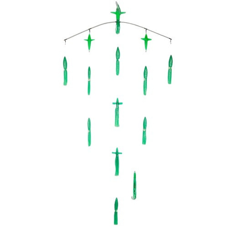 Sterling Tackle 36″ Dial Tracker Bar – 6″ Bulb Squids Green